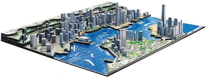 نقشه 3d از هنگ کنگ