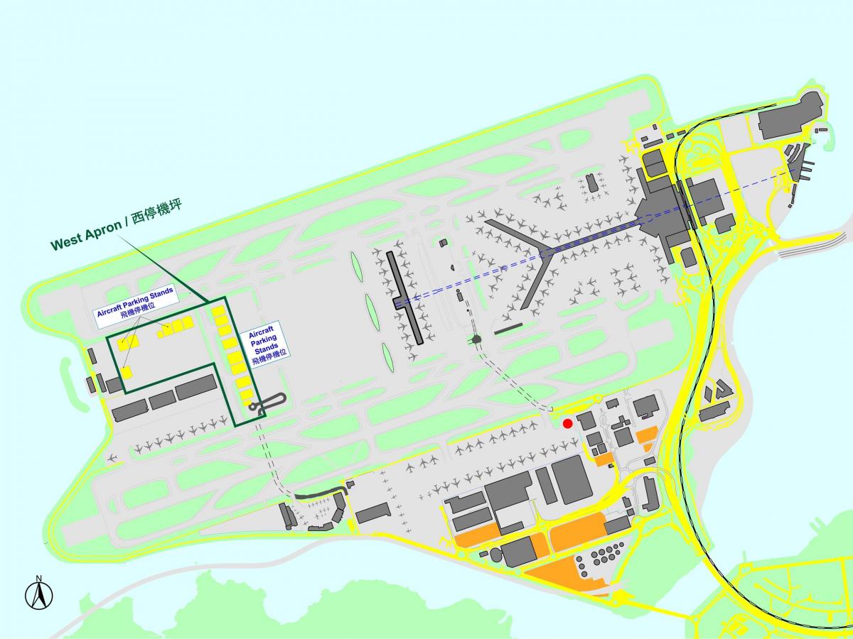 فرودگاه بین المللی هنگ کنگ نقشه
