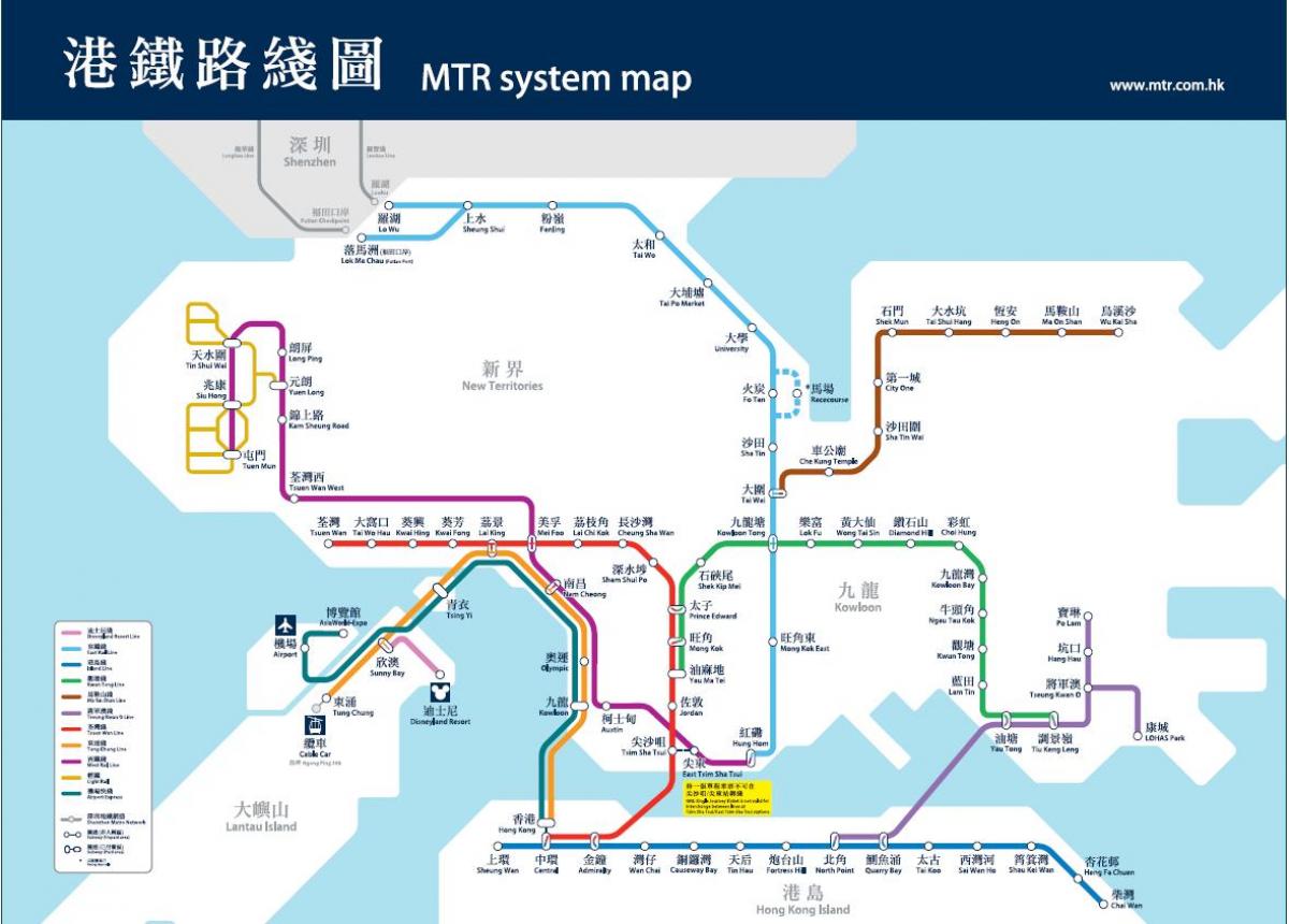 هنگ کنگ نقاط مورد علاقه روی نقشه