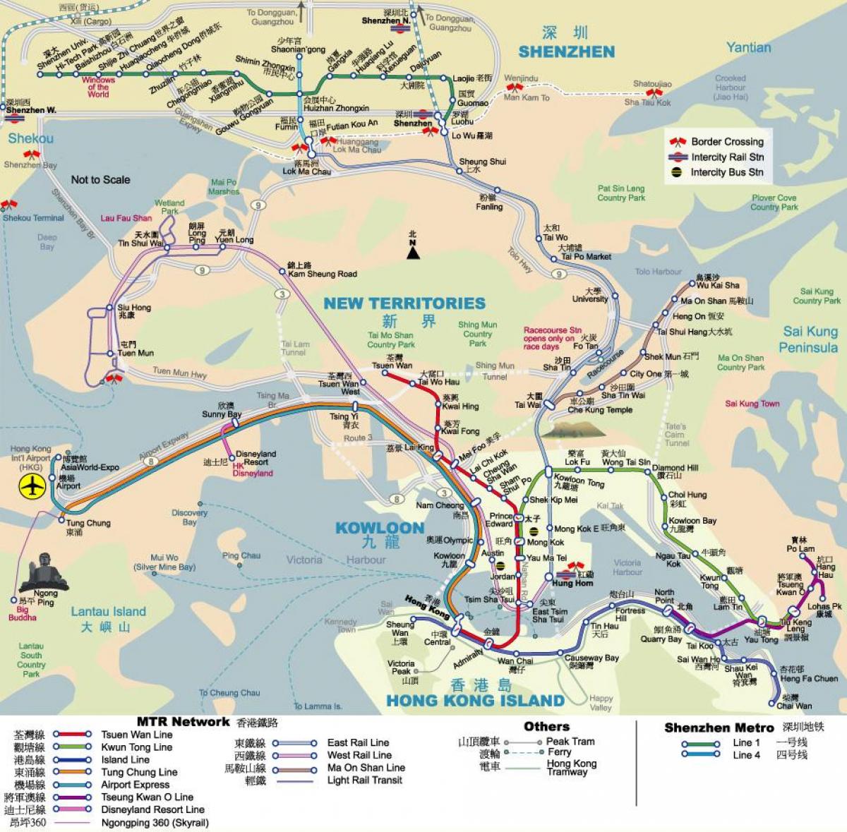 MTR نقشه هنگ کنگ
