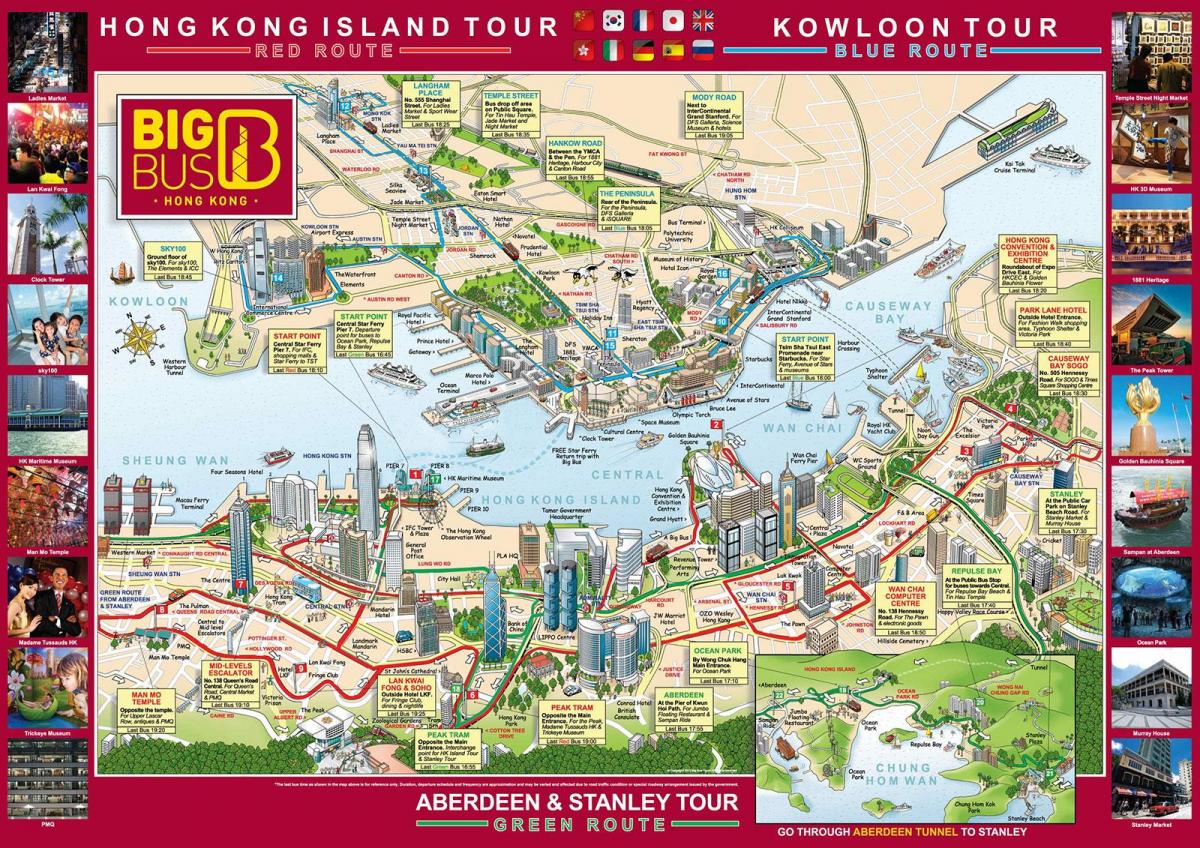 هنگ کنگ بزرگ, اتوبوس, تور نقشه