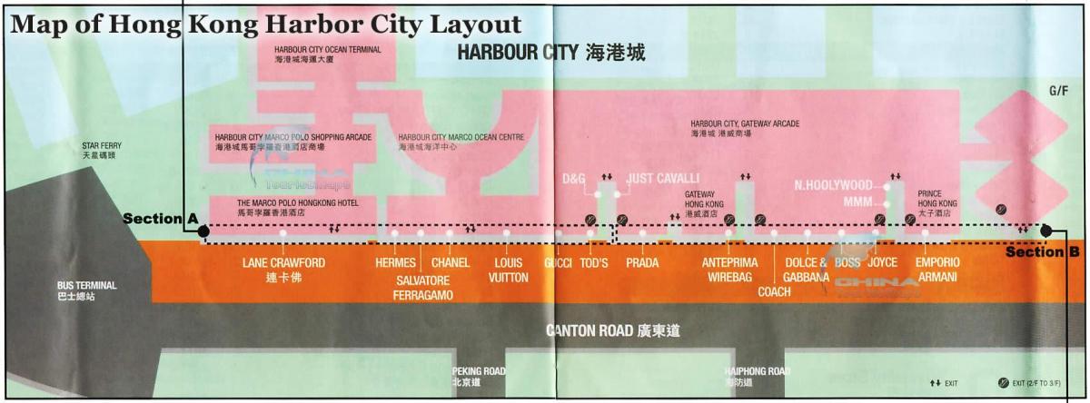 نقشه شهرستان بندر هنگ کنگ
