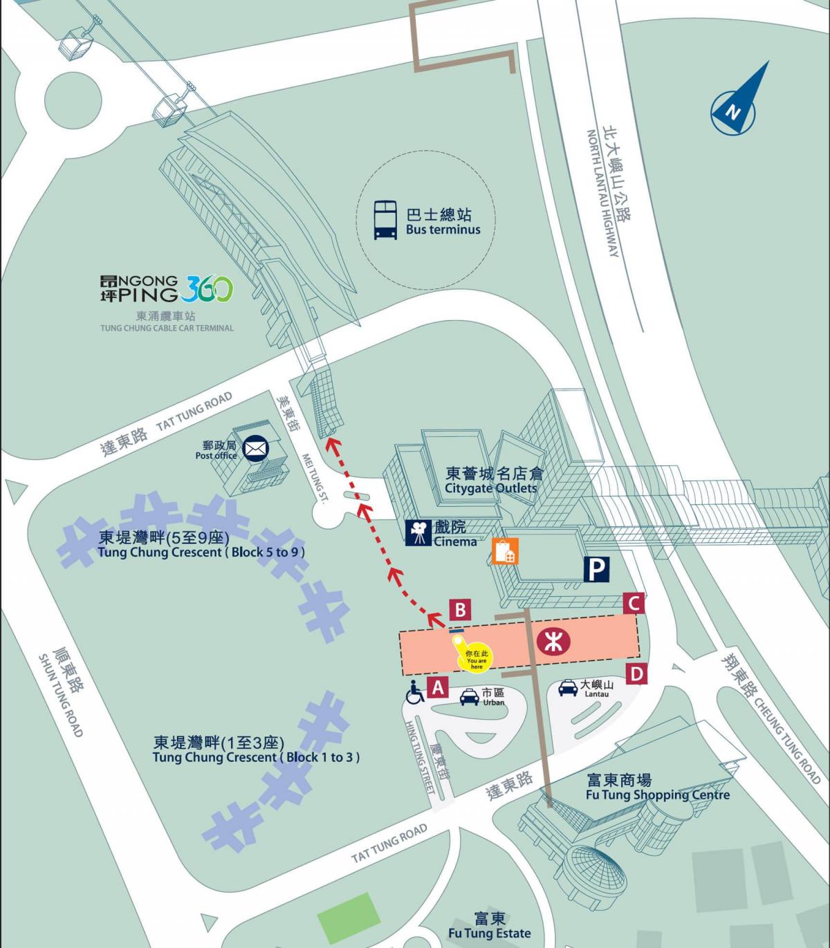 تونگ چانگ خط MTR نقشه