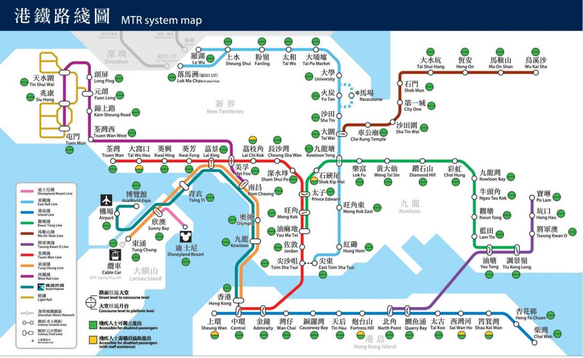 هنگ کنگ نقشه اتوبوس