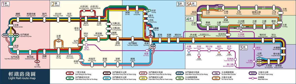 هنگ کنگ راه آهن نقشه