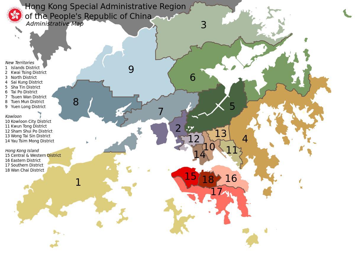 نقشه از هنگ کنگ محله