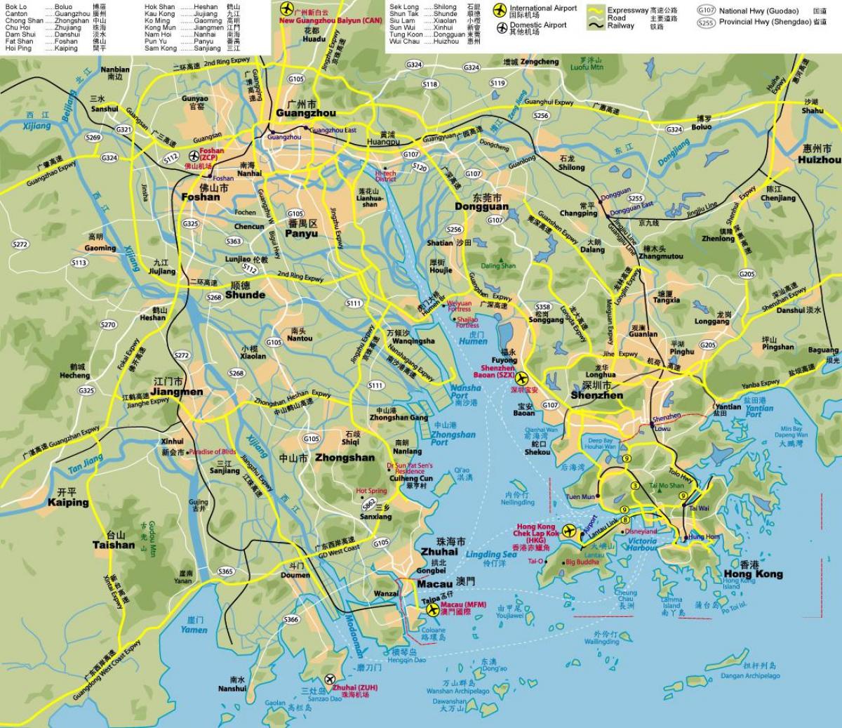 نقشه راه از هنگ کنگ