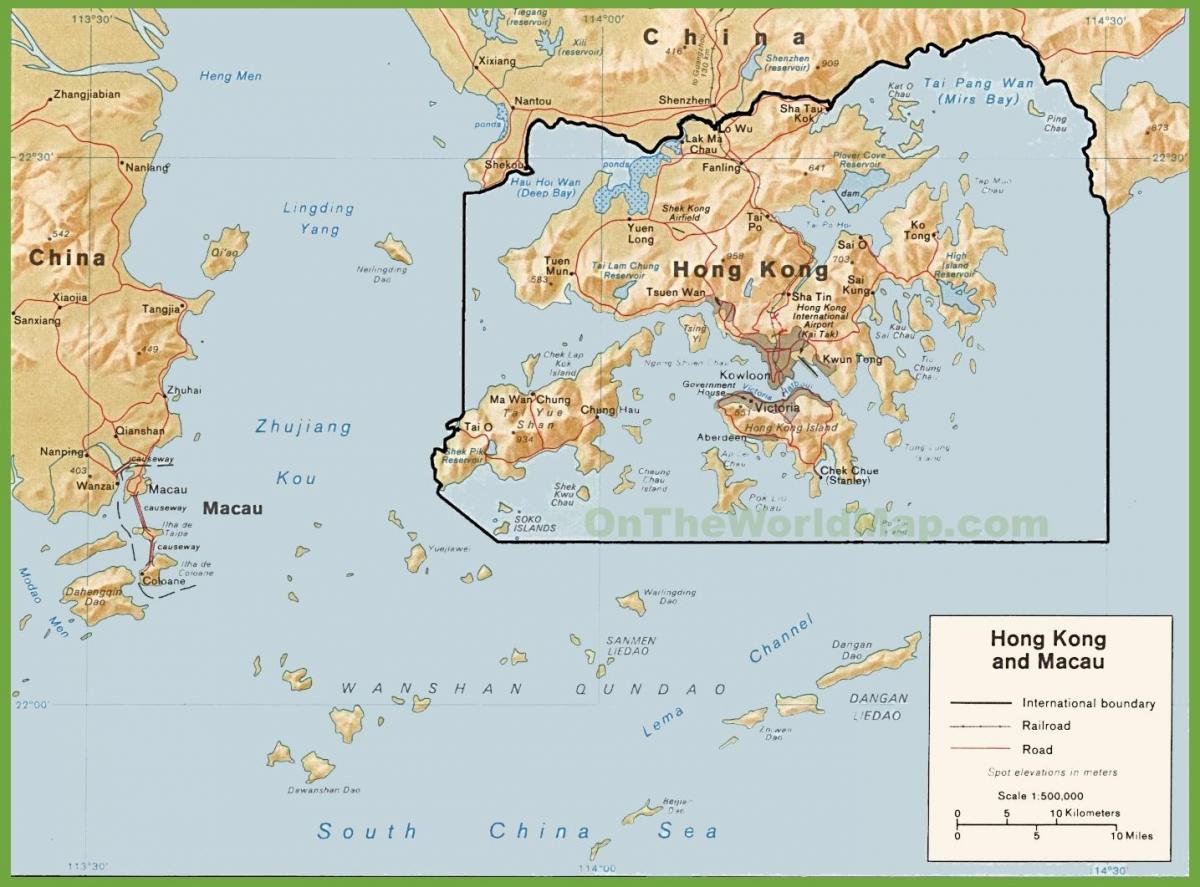 نقشه سیاسی هنگ کنگ