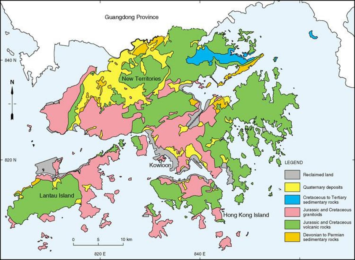 نقشه های زمین شناسی از هنگ کنگ
