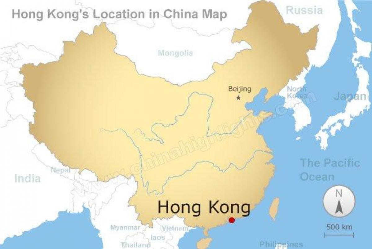 نقشه از چین و هنگ کنگ