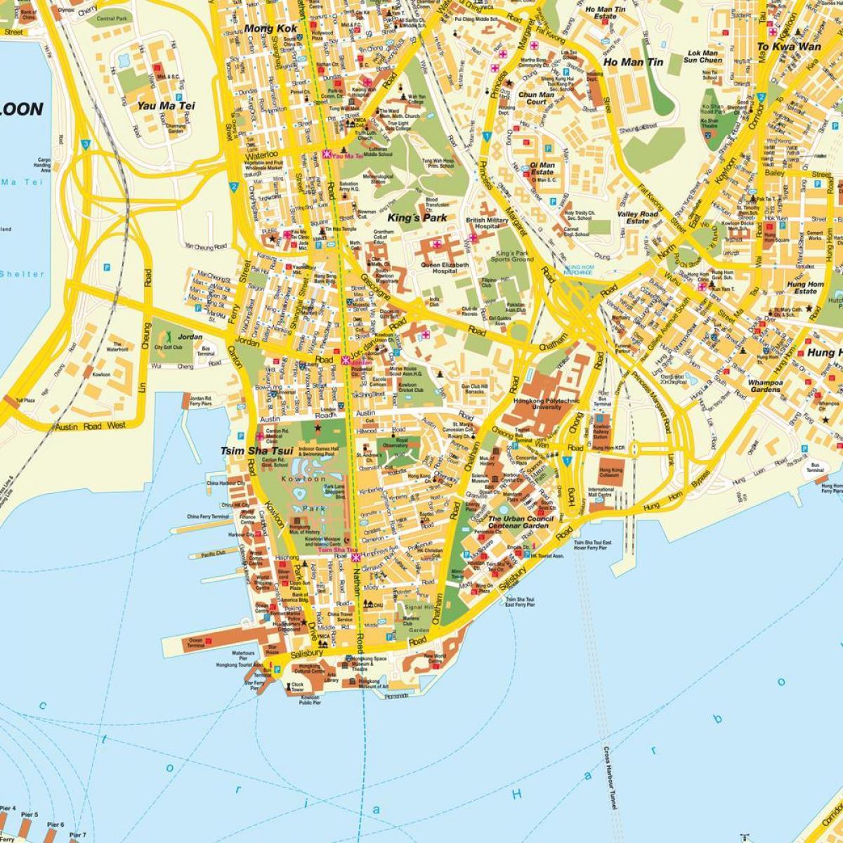 نقشه از کولون هنگ کنگ