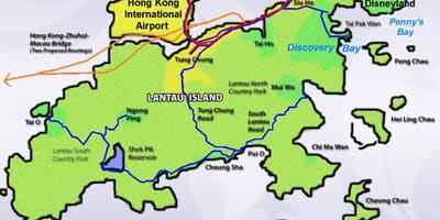 Lantau جزیره هنگ کنگ نقشه
