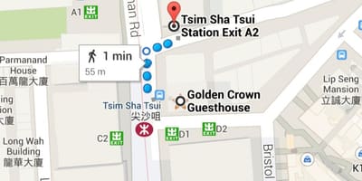 Tsim Sha Tsui MTR نقشه ایستگاه