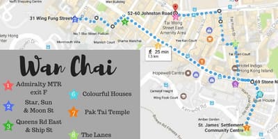 هنگ کنگ Wan Chai نقشه