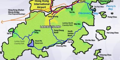 Lantau جزیره هنگ کنگ نقشه