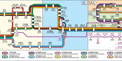 هنگ کنگ راه آهن نقشه