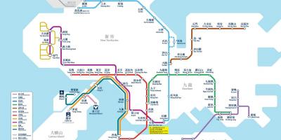 هنگ کنگ قطار نقشه